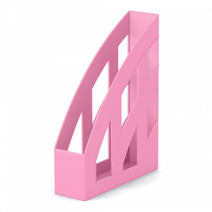 Лоток для бумаг вертикальный 75 мм, ErichKrause Office, Pastel, розовый - Фото 1