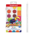 Акварель 17 цветов ErichKrause ArtBerry Neon, неоновая палитра с УФ-защитой, супер яркие, с увеличенными кюветами, европодвес, без кисти 7637065