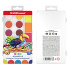 Акварель 17 цветов ErichKrause ArtBerry Neon, неоновая палитра с УФ-защитой, супер яркие, с увеличенными кюветами, европодвес, без кисти 7637065