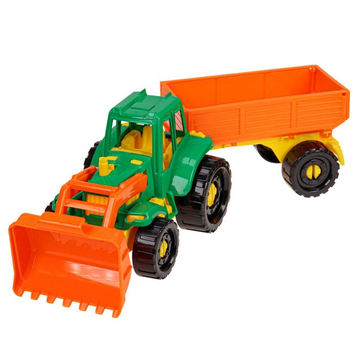 Трактор «Иван», бульдозер с бортовым прицепом, фермерский - Фото 1