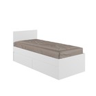 Кровать односпальная «Клик Мебель. Мадера», с основанием, 2 ящика, спальное место 900×2000 мм, цвет белый - Фото 1