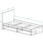 Кровать односпальная «Клик Мебель. Мадера», с основанием, 2 ящика, спальное место 900×2000 мм, цвет белый - Фото 2