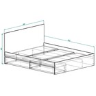 Кровать двуспальная «Клик Мебель. Мадера», с основанием, 2 ящика, спальное место 1600×2000 мм, цвет белый - Фото 2