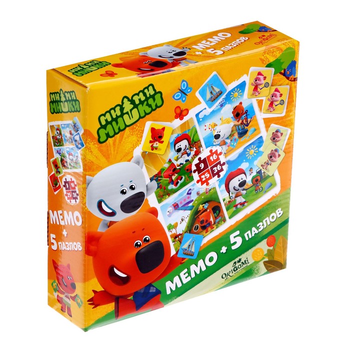 Игровой набор «МиМиМишки мемо + 5 пазлов» - Фото 1