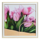 Картина "Тюльпаны" 25х25(28х28) см - фото 9538113