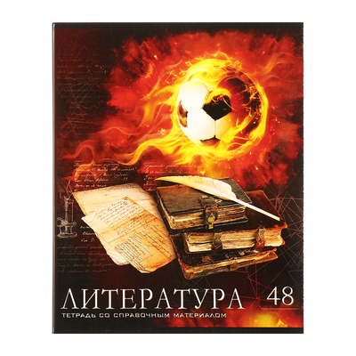 Набор предметных тетрадей Calligrata «Футбол», 10 предметов, 48 листов, со справочным материалом, обложка из мелованного картона, блок офсет