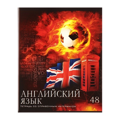 Набор предметных тетрадей Calligrata «Футбол», 10 предметов, 48 листов, со справочным материалом, обложка из мелованного картона, блок офсет