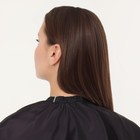 Пелерина парикмахерская, с крючком, цвет чёрный - Фото 4
