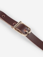 Ручка для сумки из натуральной кожи, с карабинами, 125×1.2 см, коричневая - Фото 4