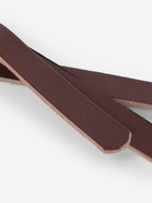 Ручка для сумки из натуральной кожи, с карабинами, 125×1.2 см, коричневая - Фото 5