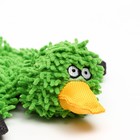 Игрушка текстильная "Косматая утка" , 32 х 19 см, зелёная - фото 6528819