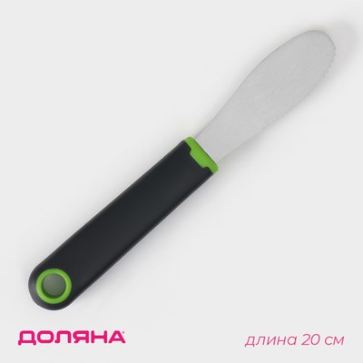 Нож для масла Доляна Lime, 20×3 см, цвет чёрно-зелёный
