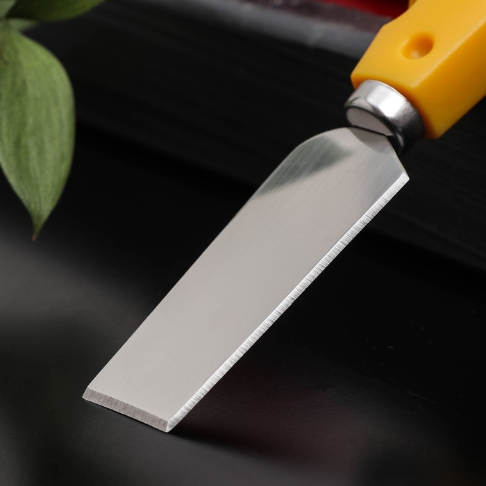 Нож для сыра Доляна Cheese, 13,5 см, цвет жёлтый - фото 1907364327
