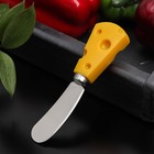 Нож для сыра Доляна Cheese, 12,5 см, цвет жёлтый - Фото 1