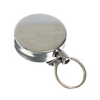 Держатель-рулетка для бейджей, 70 см-металлическая, клип, прищепка, серебристый - Фото 3