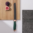 Нож хлебный Доляна «Эсмиральда», хлебный, лезвие 19,5 см, цвет зелёный - фото 24507668