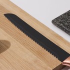 Нож хлебный Доляна «Эсмиральда», хлебный, лезвие 19,5 см, цвет зелёный - фото 24507669