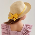 Шляпа для девочки MINAKU, цв. бежевый, р-р 54 - фото 108930324