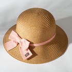Шляпа для девочки MINAKU, цв. коричневый, р-р 54 - фото 10419768