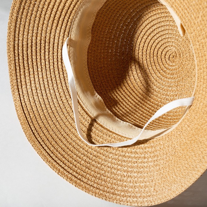 Шляпа для девочки MINAKU, цв. коричневый, р-р 54 - фото 1927823450