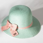 Шляпа для девочки MINAKU, цв. мятный, р-р 54 - фото 11542107