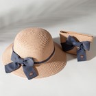 Комплект для девочки (шляпа р-р 52, сумочка) MINAKU цвет розовый - фото 321067134