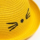 Шляпа для девочки MINAKU "Кошечка", цв. жёлтый, р-р 50 - Фото 4