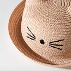 Шляпа для девочки MINAKU "Кошечка", цв. розовый, р-р 50 - Фото 2