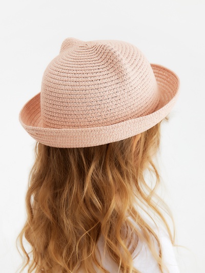 Шляпа для девочки MINAKU «Кошечка», розовая, размер 52 (3-5 лет)