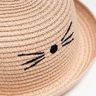 Шляпа для девочки MINAKU "Кошечка", цв. розовый, р-р 52 - Фото 4