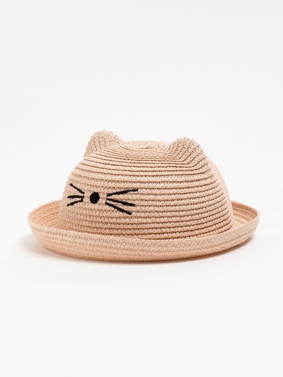 Шляпа для девочки MINAKU «Кошечка», розовая, размер 52 (3-5 лет)