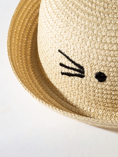 Шляпа для девочки MINAKU «Кошечка», цвет молочный, размер 52 (3-5 лет)