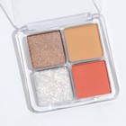 Палетка теней для век, 4 цвета - Фото 4