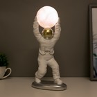 Светильник "Космонавт и луна" LED 2Вт (провод 1м) белый 13х13х29,5 см - Фото 3