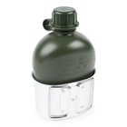 Фляжка армейская походная Adventure, 1 л, для воды, с котелком, пластиковая, зелёная - Фото 4
