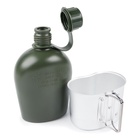 Фляжка армейская походная Adventure, 1 л, для воды, с котелком, пластиковая, зелёная - Фото 5