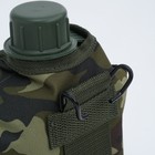 Фляжка армейская походная Adventure, 1 л, для воды, с котелком, пластиковая, зелёная - Фото 6