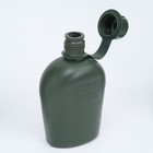 Фляжка армейская походная Adventure, 1 л, для воды, с котелком, пластиковая, зелёная - Фото 8