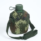 Фляжка армейская походная Adventure, 1 л, для воды, металл, зелёная - Фото 1