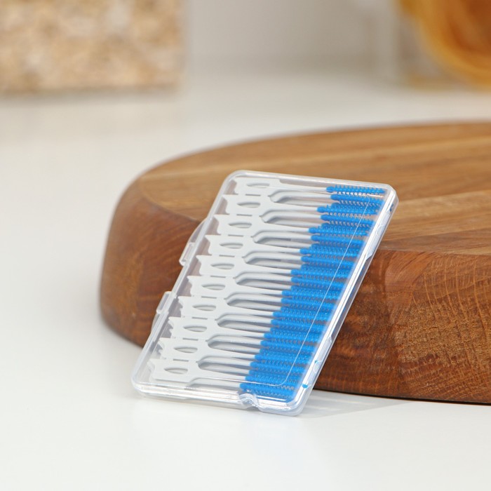 Зубочистки Доляна «Синтек», 40 шт., пластик, синие