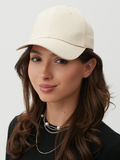 Кепка однотонная унисекс MINAKU, молочный, размер 58