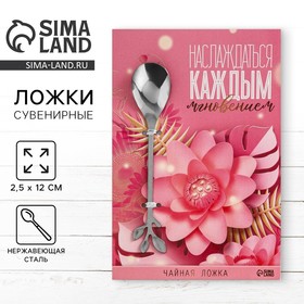 Ложка десертная «Наслаждаться каждым мгновением», 2,5 х 12 см. 7322511