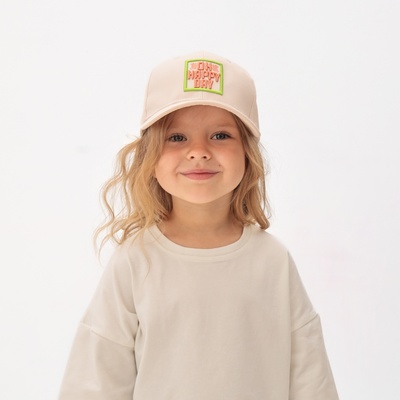 Кепка детская MINAKU Happy day, цвет молочный, размер 54