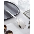 Лопатка из нержавеющей стали Magistro «Грэйс», длина 26 см, цвет ручки белый, цвет головы серебряный - Фото 2