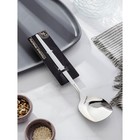 Лопатка из нержавеющей стали Magistro «Грэйс», длина 26 см, цвет ручки белый, цвет головы серебряный - Фото 3