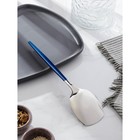 Лопатка из нержавеющей стали Magistro «Грэйс», длина 26 см, цвет ручки голубой, цвет головы серебряный - Фото 2