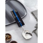 Лопатка из нержавеющей стали Magistro «Грэйс», длина 26 см, цвет ручки голубой, цвет головы серебряный - Фото 3