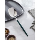 Лопатка из нержавеющей стали Magistro «Грэйс», длина 26 см, цвет ручки зелёный, цвет головы серебряный - Фото 1