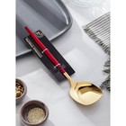 Лопатка из нержавеющей стали Magistro «Грэйс», h=26 см, цвет ручки красный, цвет головы золотой - Фото 3