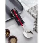 Лопатка из нержавеющей стали Magistro «Грэйс», длина 26 см, цвет ручки красный, цвет головы серебряный - Фото 3